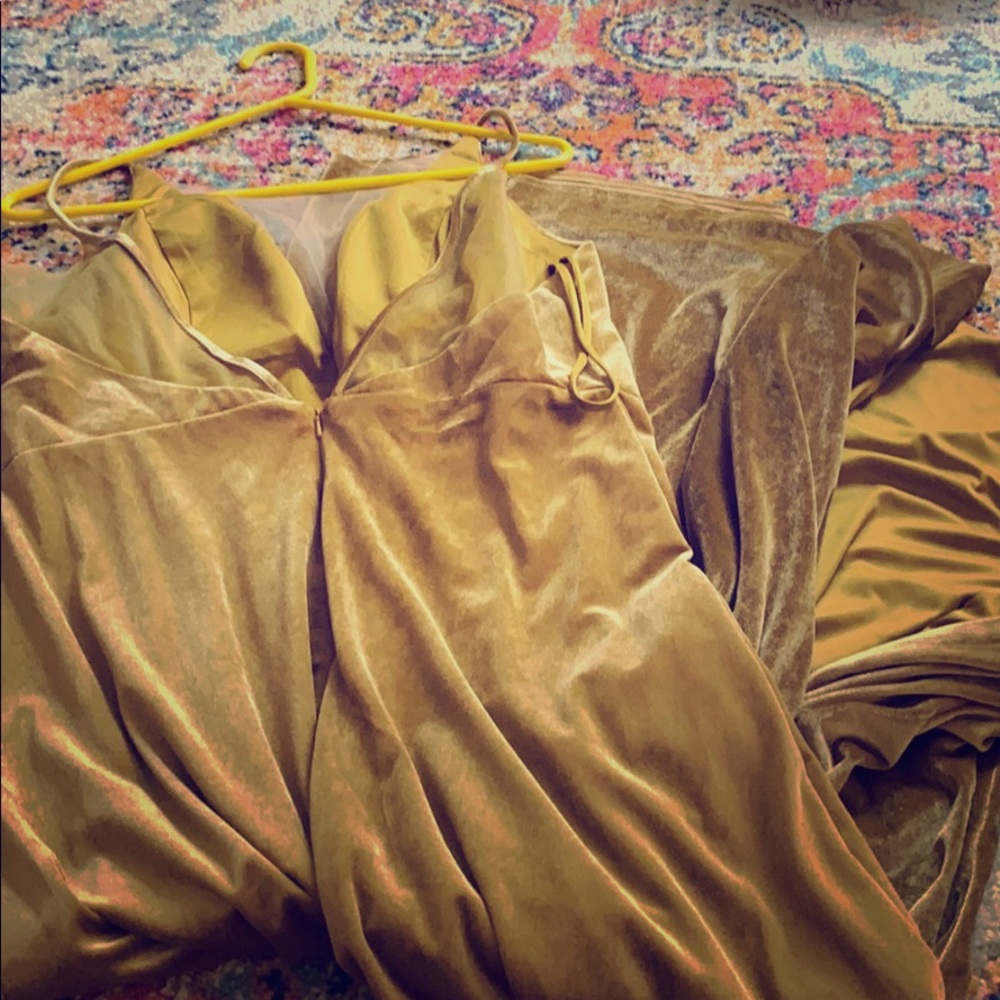 Gold velvet gown